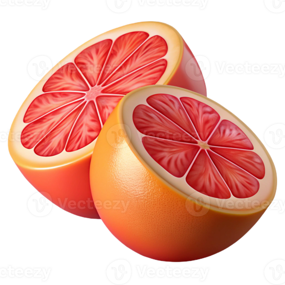 3D Realistic Grapefruit Illustration png