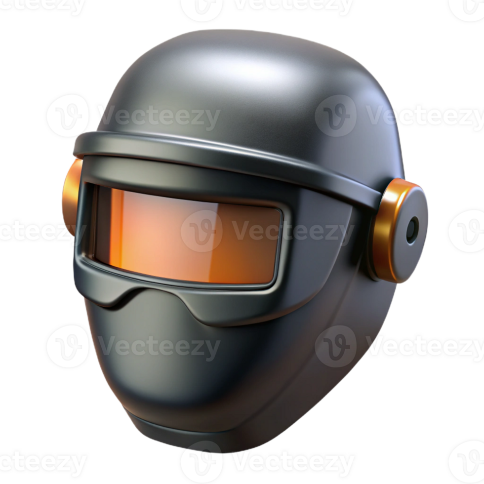 Futuristic 3D Helmet Illustration png