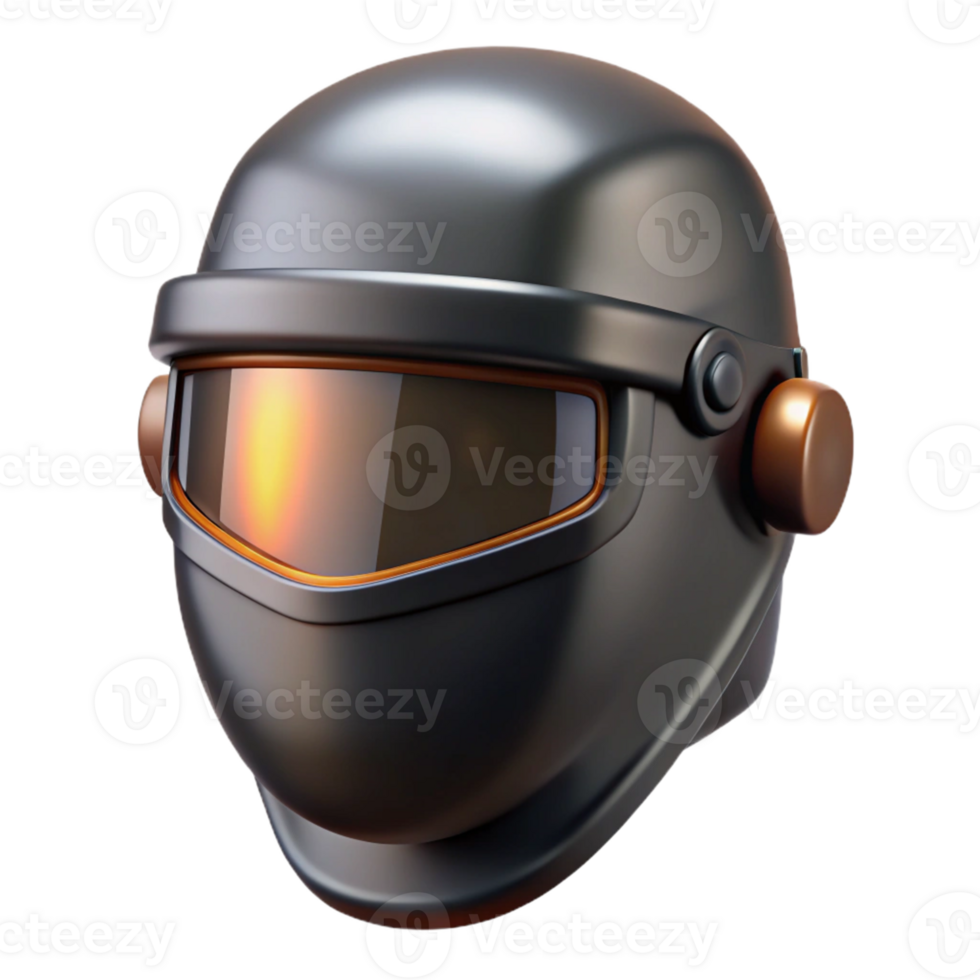Futuristic 3D Helmet Illustration png
