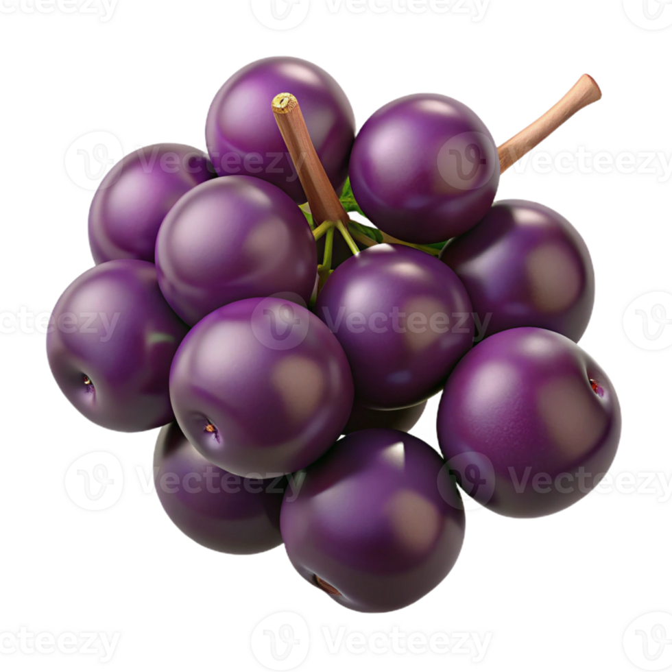 3D Render of Purple Berries png