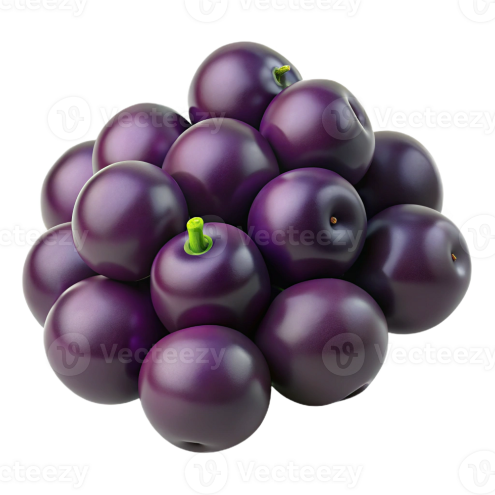 3D Render of Plums Cluster png