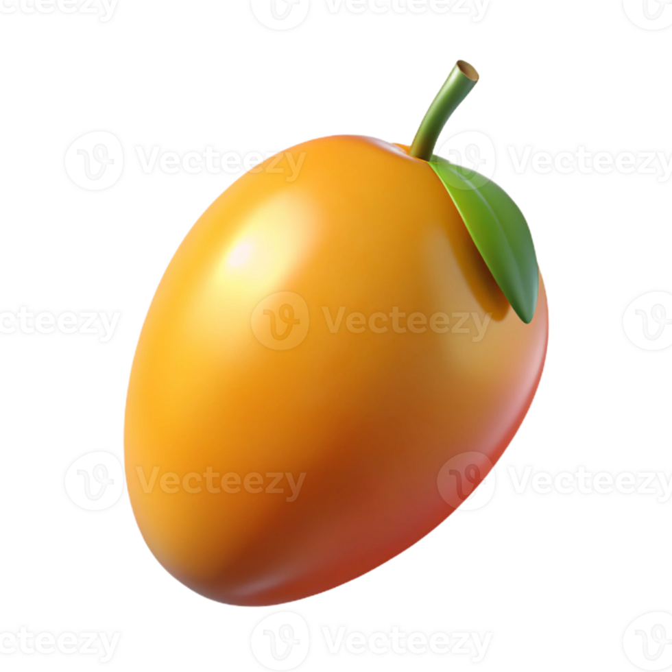3D Render of a Mango Fruit png