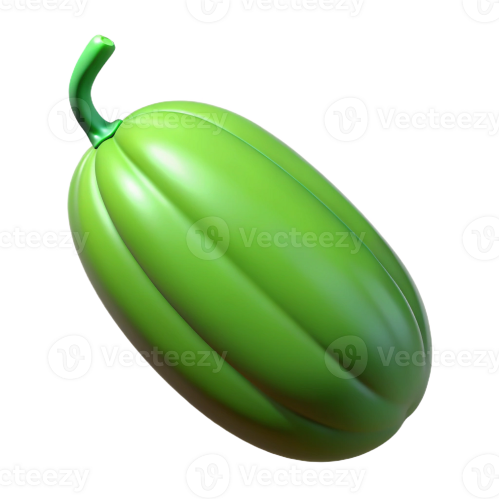 3D Render Green Vegetable Illustration png