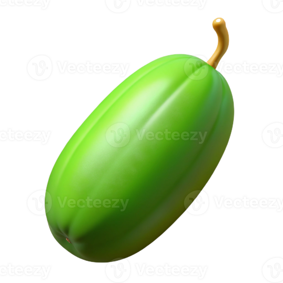 3D Render Green Fruit Illustration png