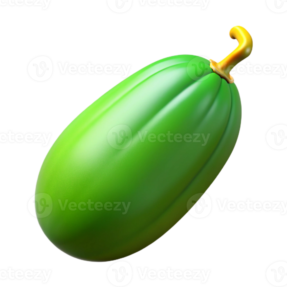 3D Render Green Fruit Illustration png