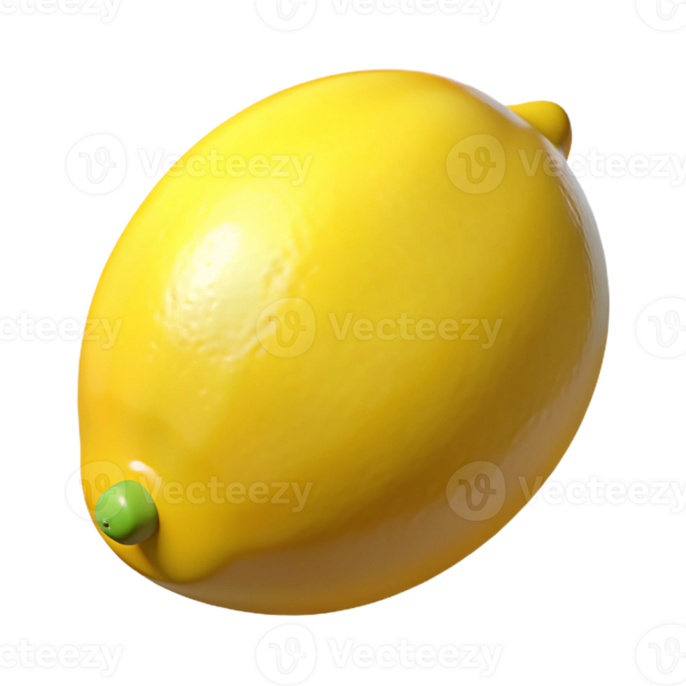 3D Render Yellow Lemon Fruit png