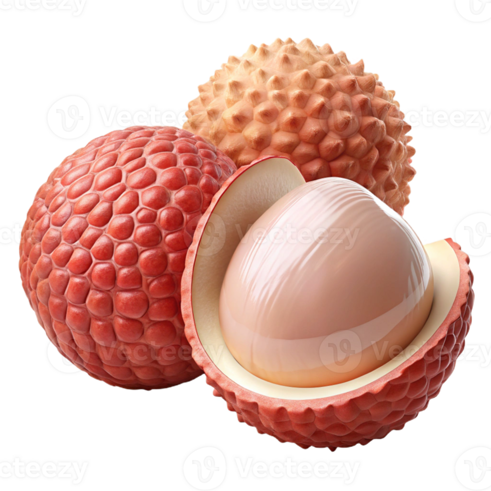 3D Render of Lychees png
