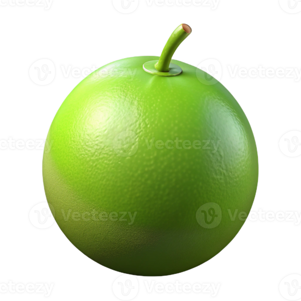 3D Render Green Fruit Illustration png