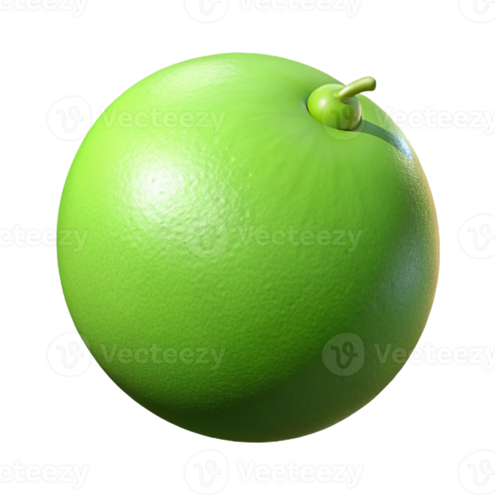 3D Render Green Fruit Illustration png