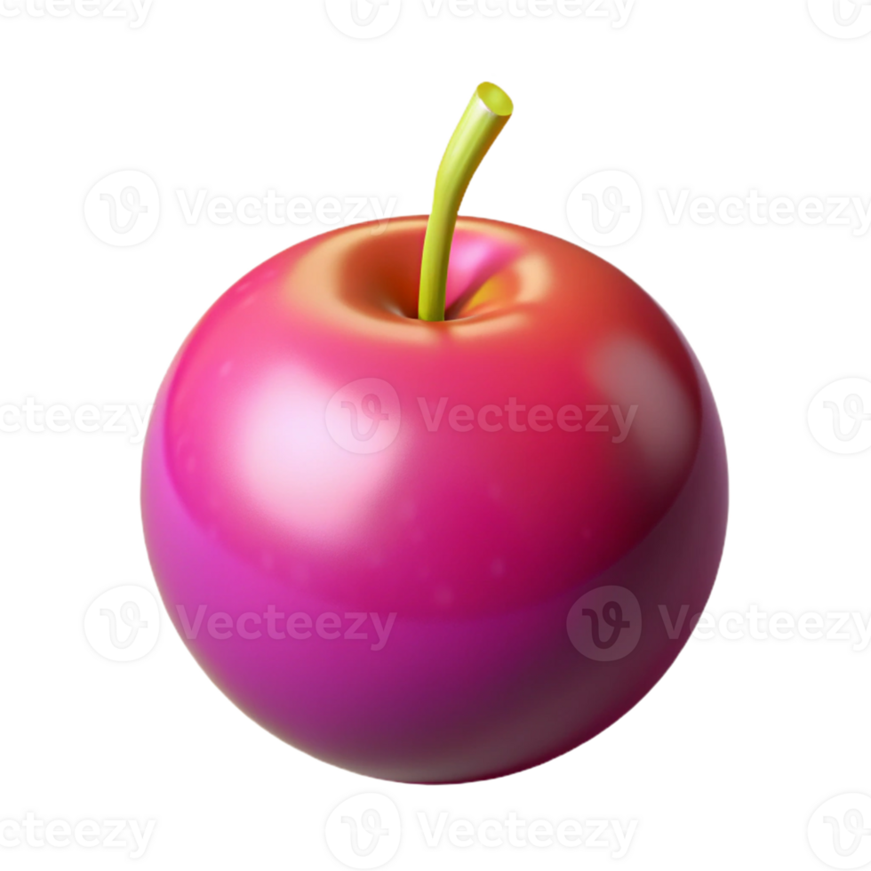3D Render of a Pink Fruit png