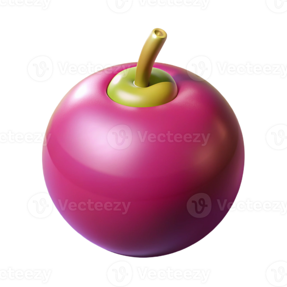 3D Render of a Pink Fruit png