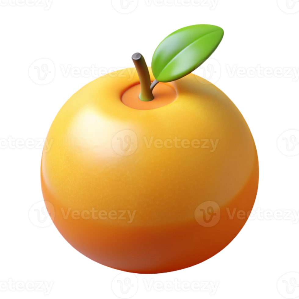 3D Render of a Juicy Orange png