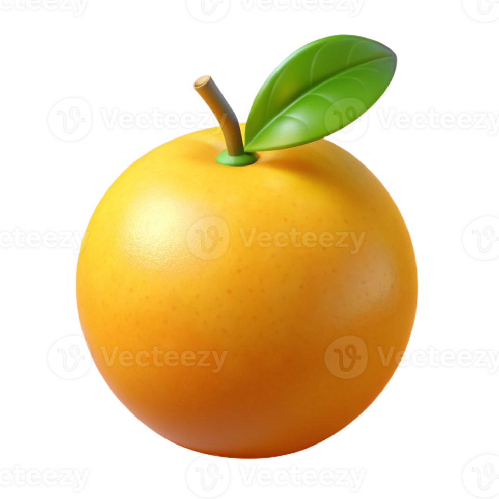 3D Render of a Juicy Orange png