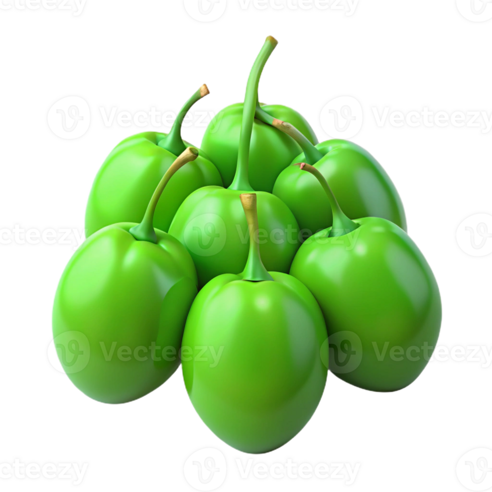 Green Fruit 3D Render Illustration png