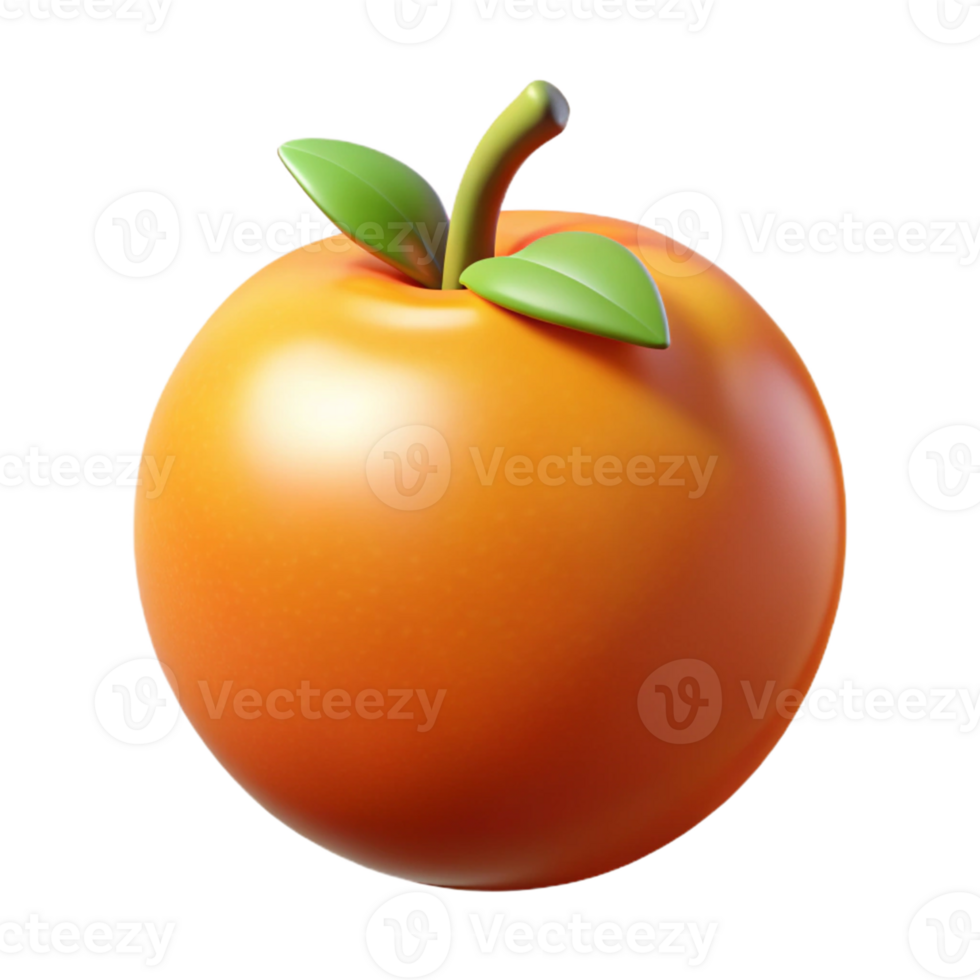 3D Render of a Juicy Orange png