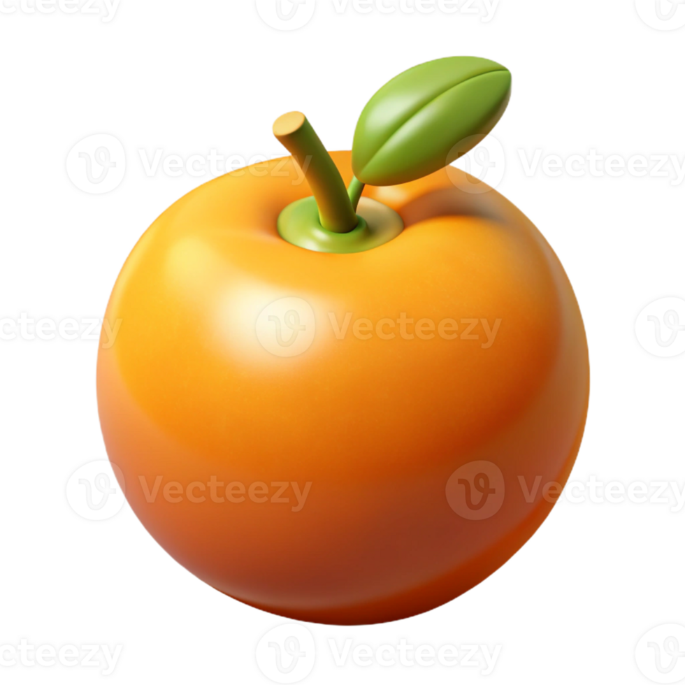 3D Render of a Juicy Orange png