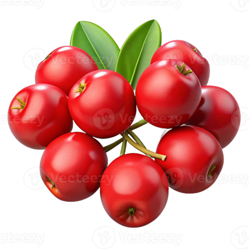 Red Berries 3D Illustration png