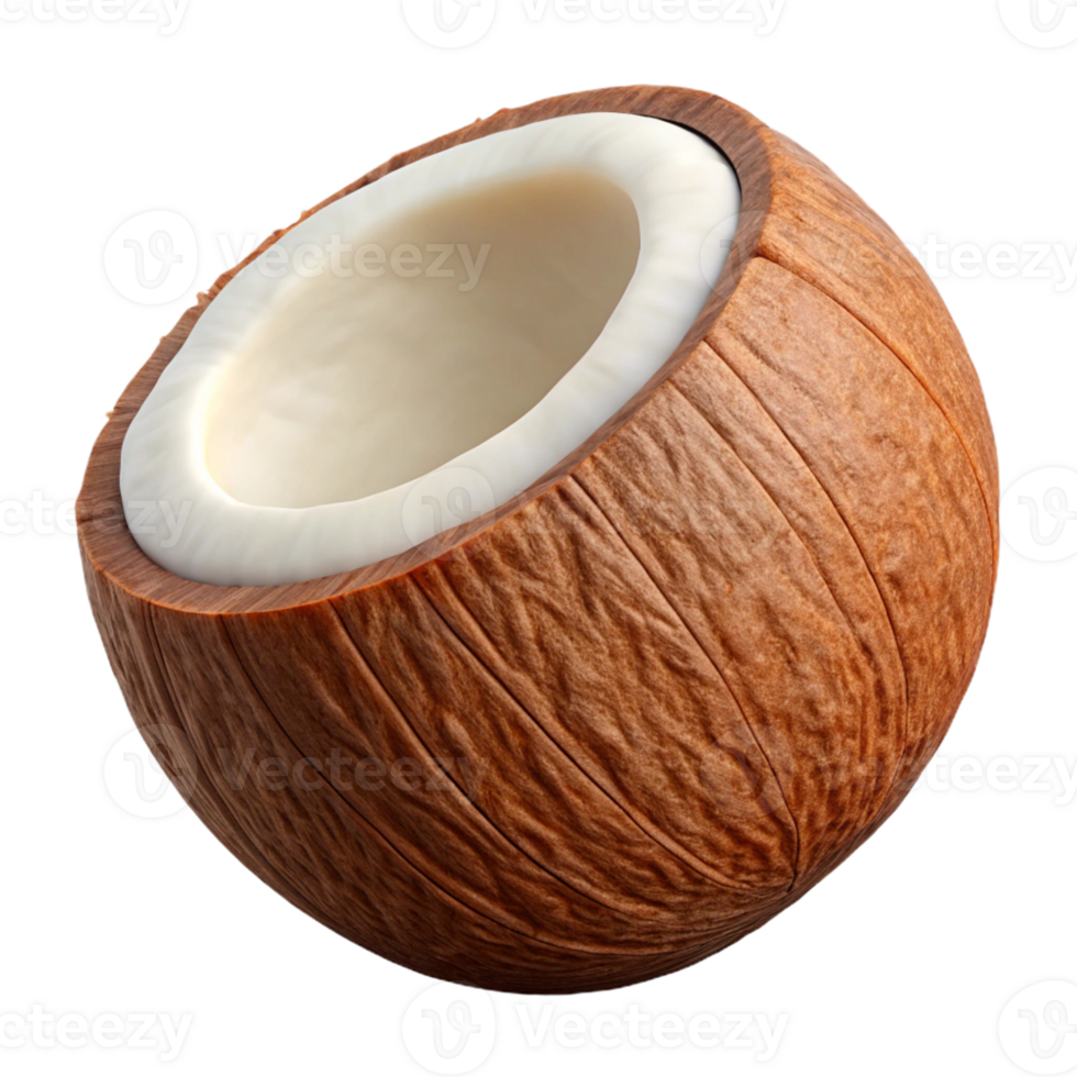 3D Render of Half Coconut png