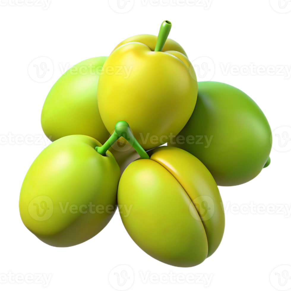 3D Render of Plums png