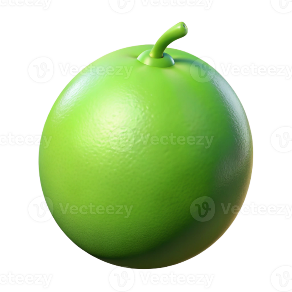 3D Render Green Fruit Illustration png