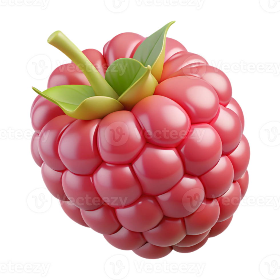 3D Render of a Raspberry png