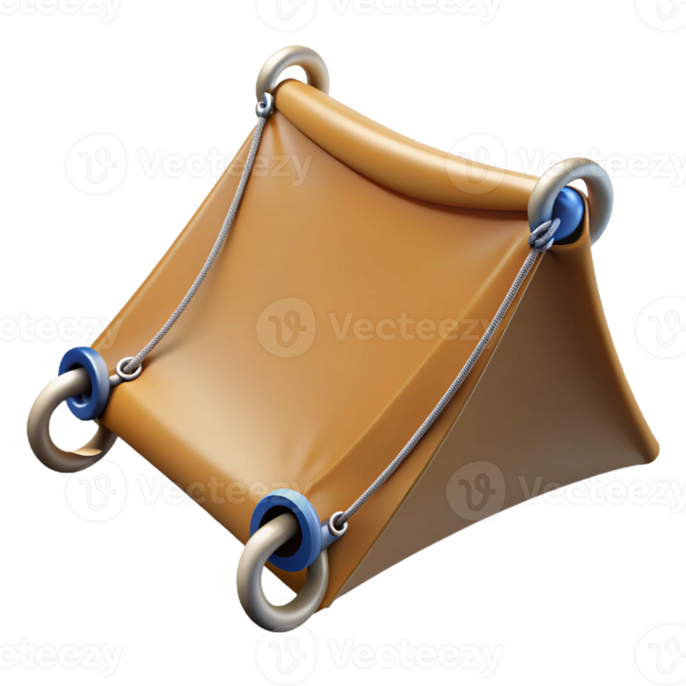 3D Render of a Tan Pop-Up Tent png