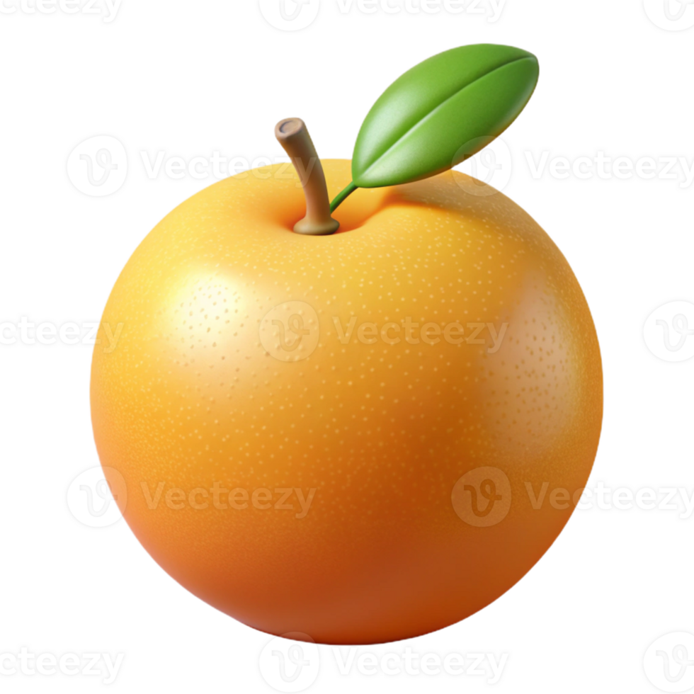 3D Render of a Juicy Orange png