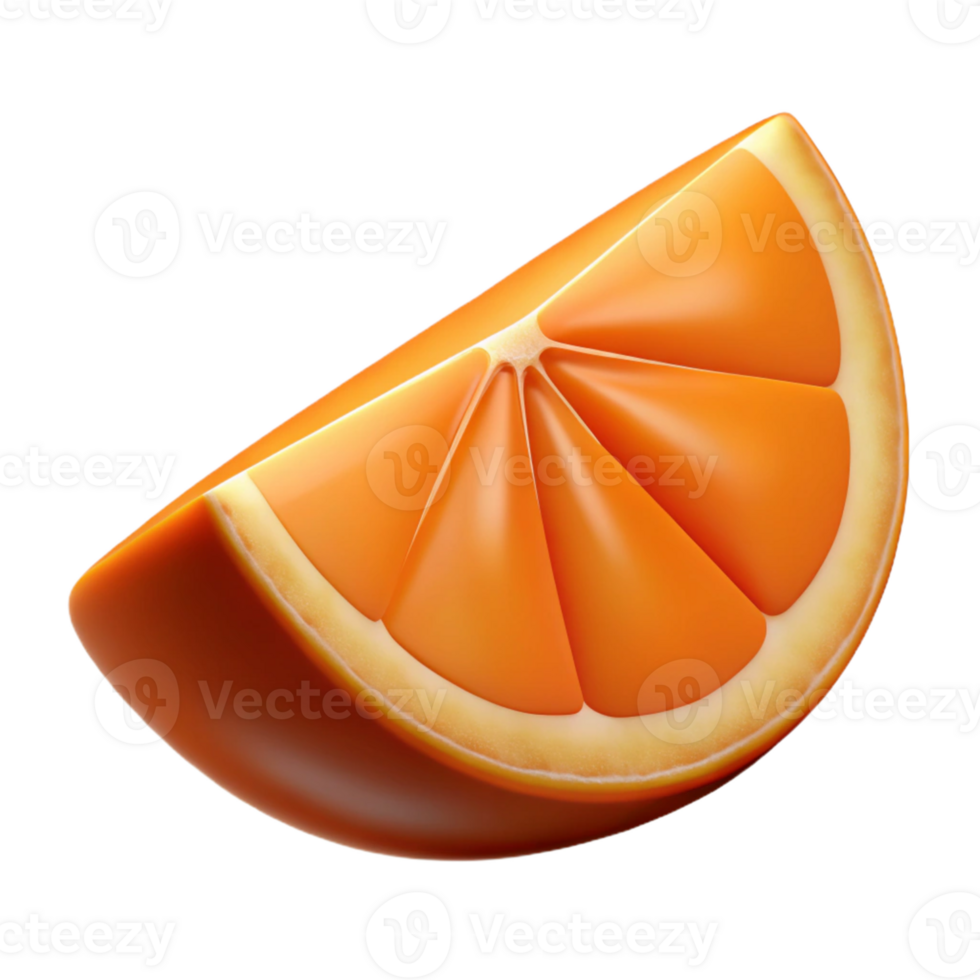 3D Render of Orange Slice png