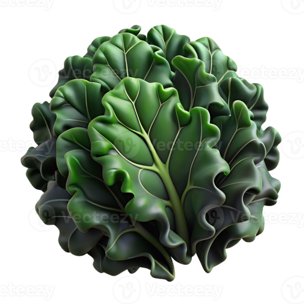 3D Render of Kale A Lush Green Vegetable png