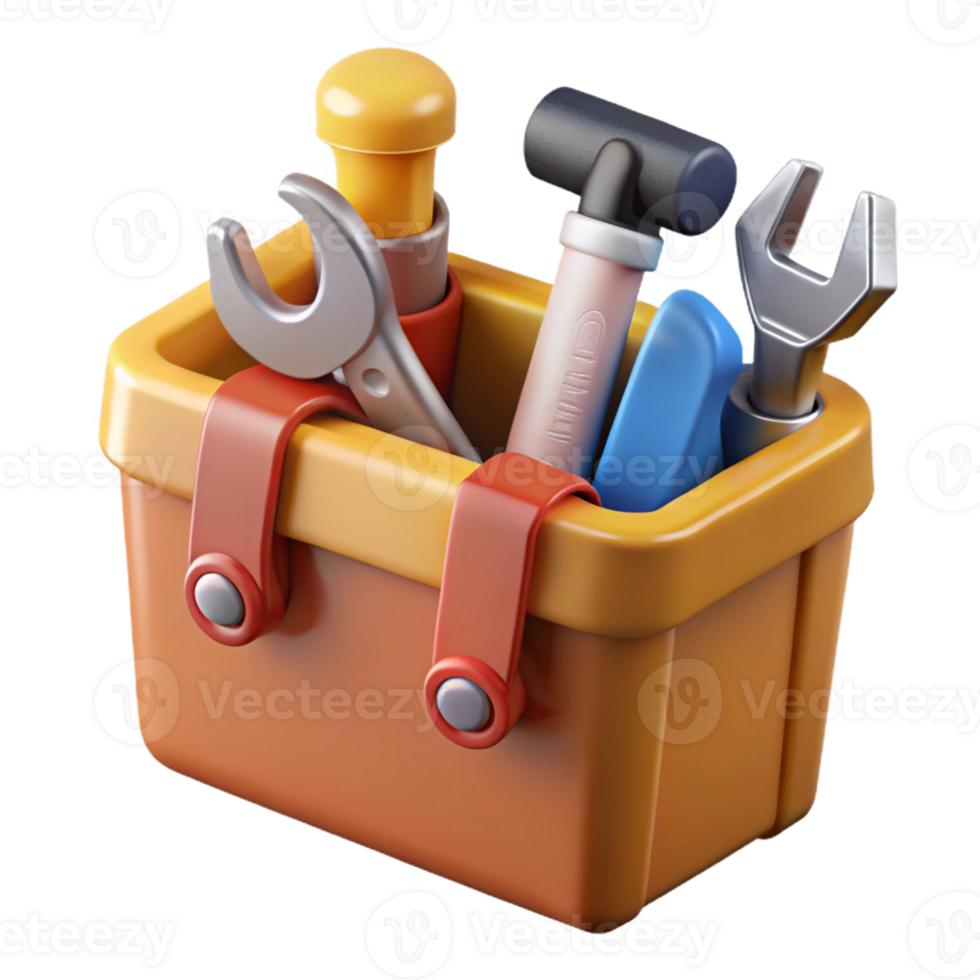3D Render Tool Box Illustration png