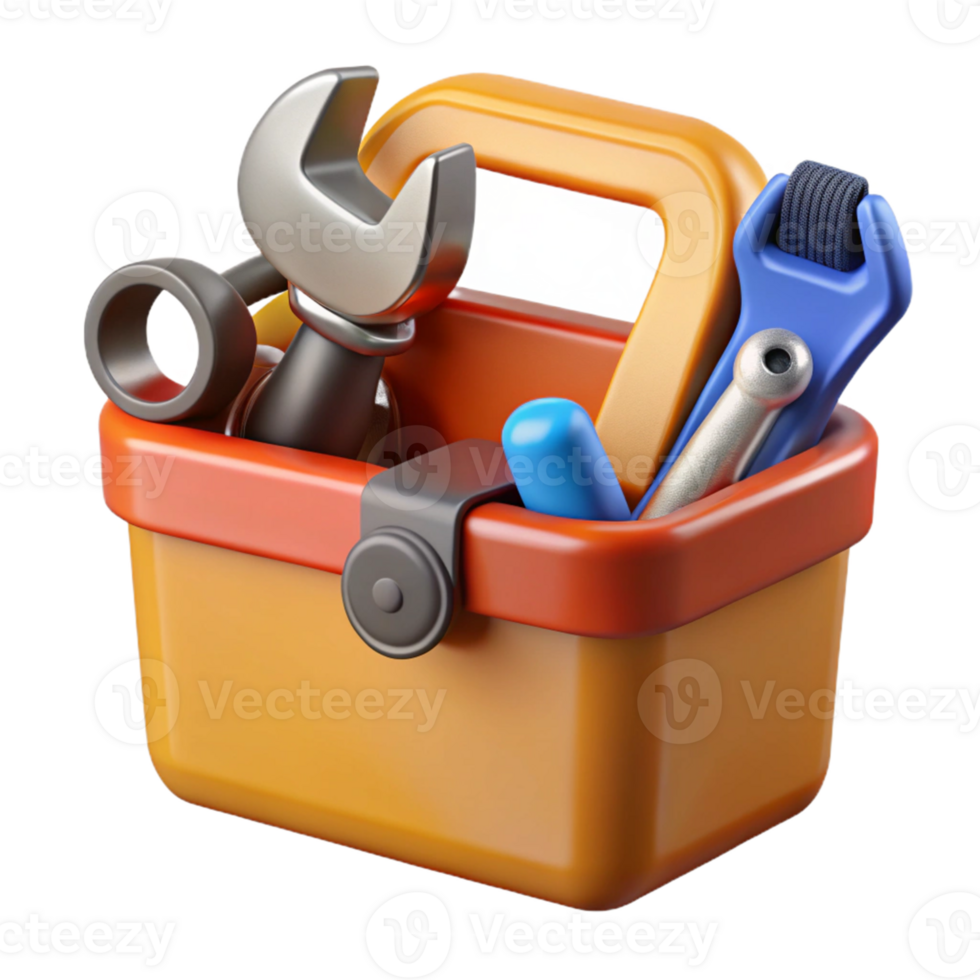 3D Render Tool Box Illustration png