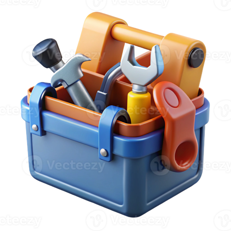 3D Render Tool Box Illustration png