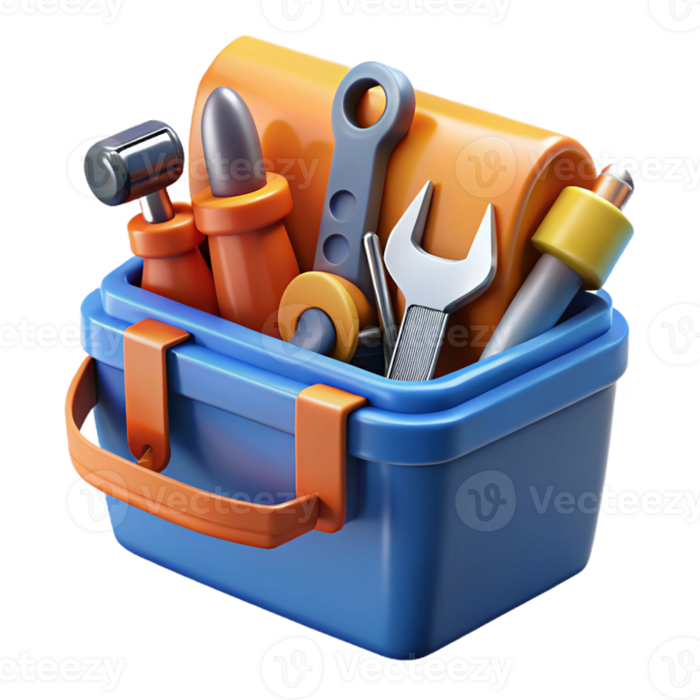 3D Render Tool Box Illustration png