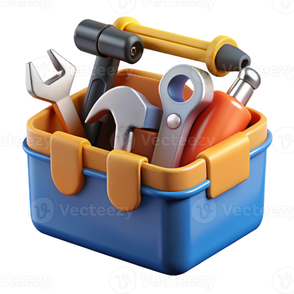 3D Render Tool Box Illustration png