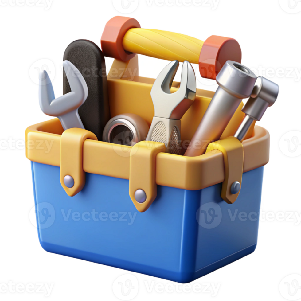 3D Render Tool Box Illustration png