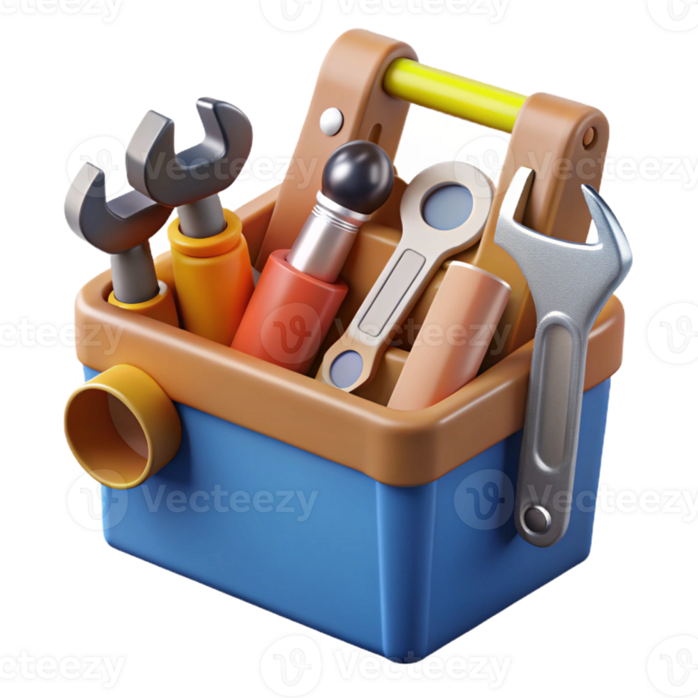 3D Render Tool Box Illustration png