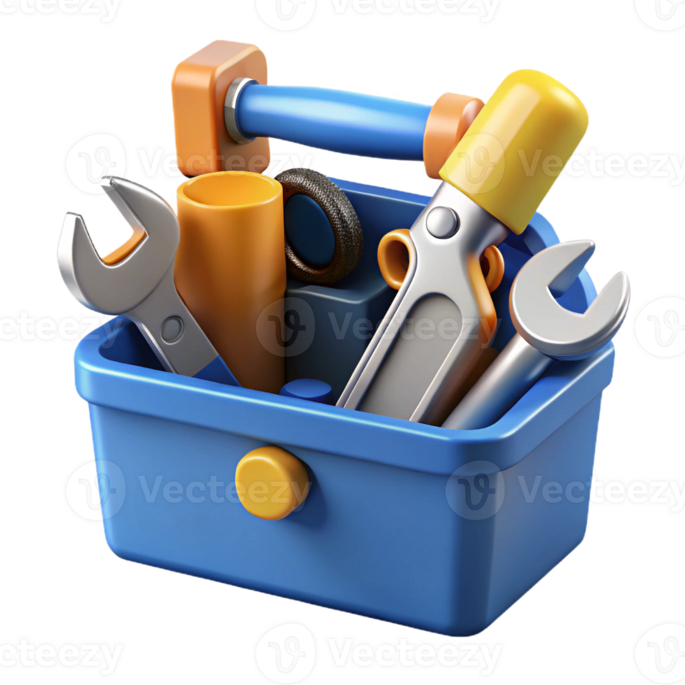 3D Render Tool Box Illustration png