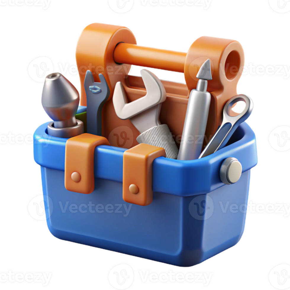 3D Render Tool Box Illustration png