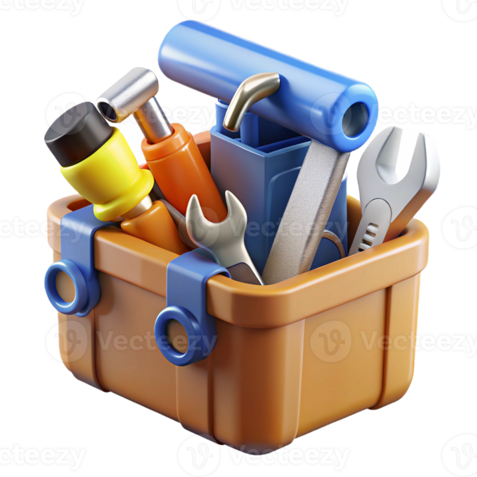 3D Illustration of a Tool Box png