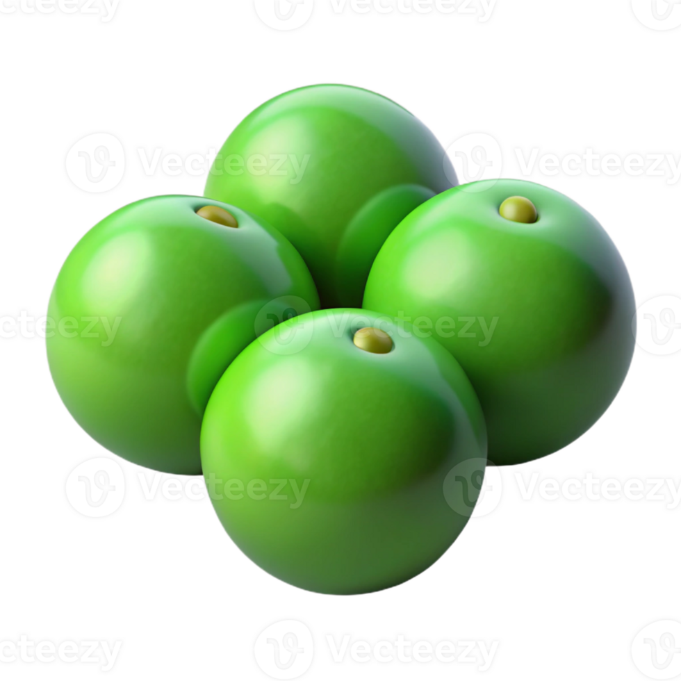 Green 3D Sphere Cluster Illustration png