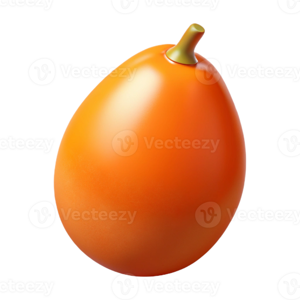 3D Render Orange Fruit Illustration png