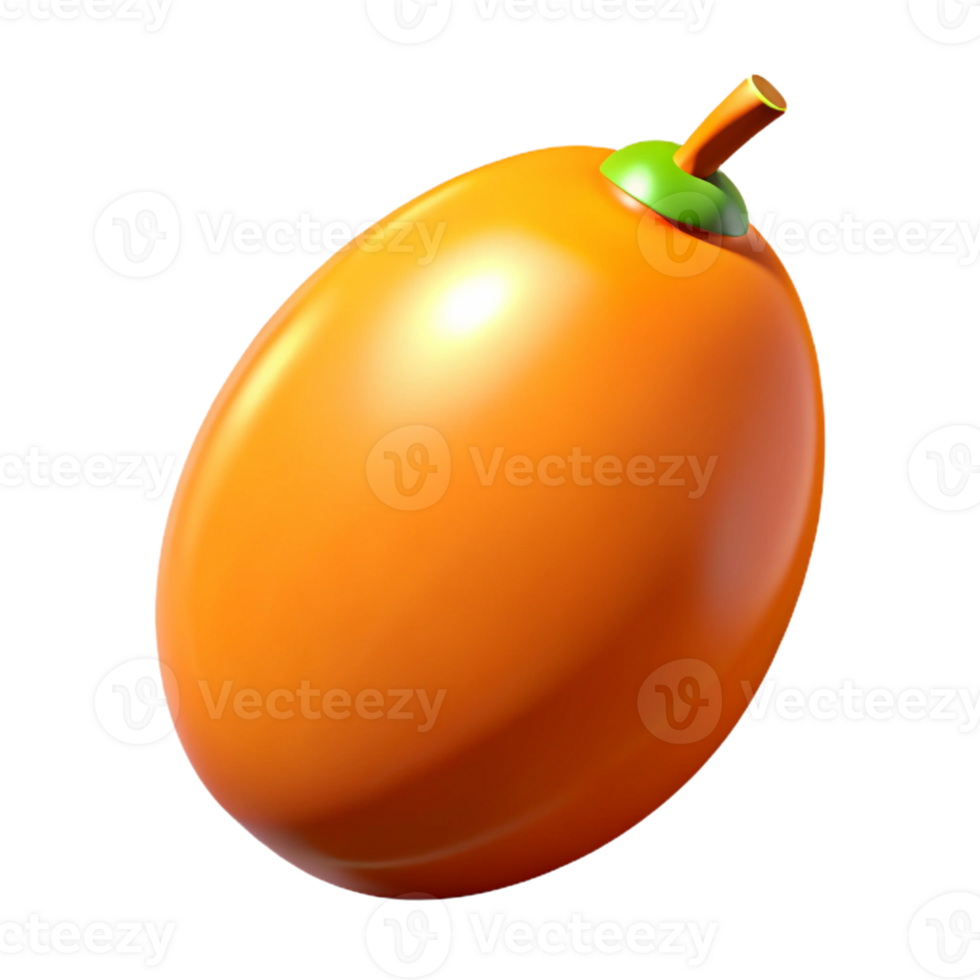 3D Render of an Orange Fruit png