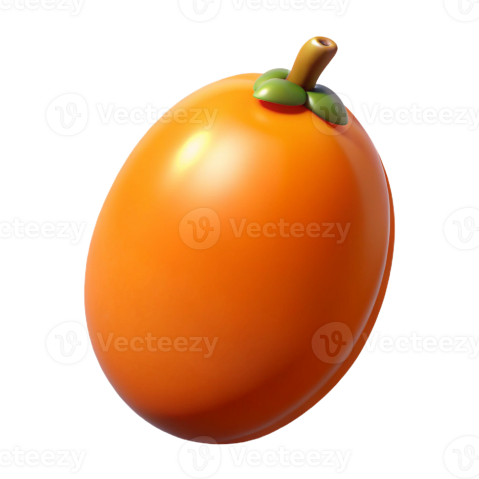 3D Render of an Orange Fruit png