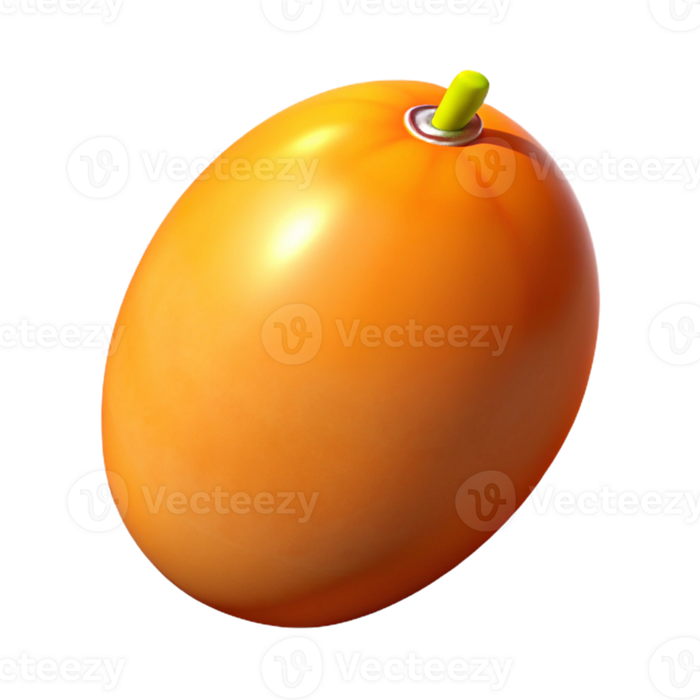 3D Render of a Yellow Fruit png
