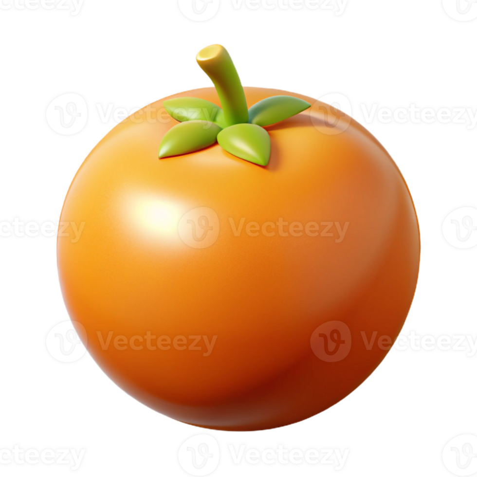3D Render of Orange Fruit png