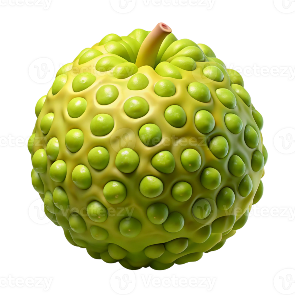 3D Render of Abstract Green Fruit png
