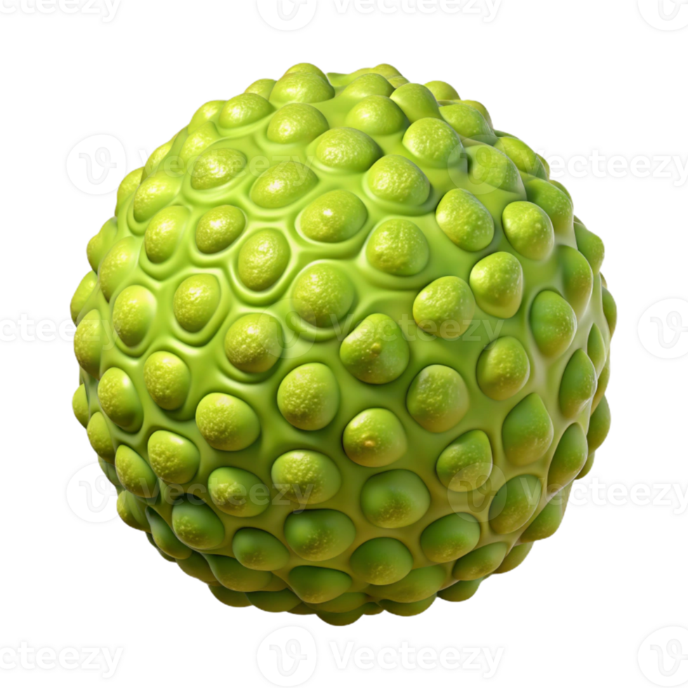 3D Render Green Bumpy Sphere Illustration png
