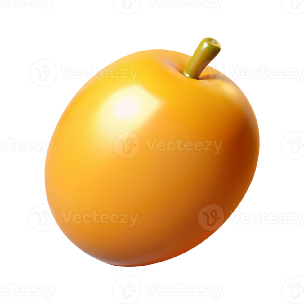 3D Render of a Yellow Fruit png