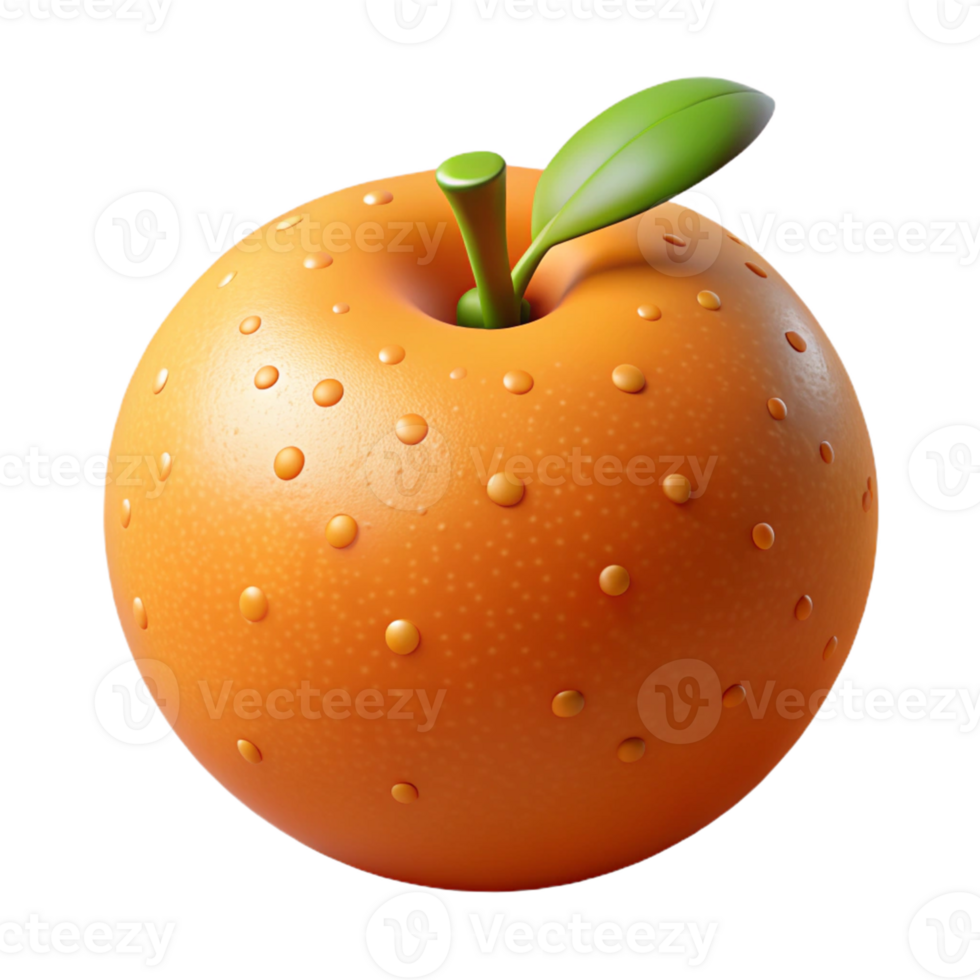 3D Render of a Juicy Orange png