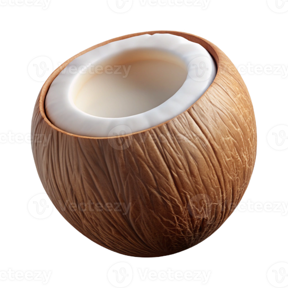 3D Render of Coconut with Milk png